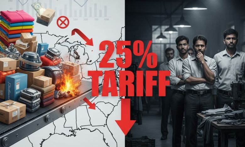 US 25% Tariff Hits India's Labour-Intensive Exports