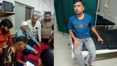 Injured family members being treated at Amreli Civil Hospital after a mob attack.