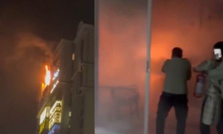 Fire breaks out on balcony of multi-storey building in Thane due to firecrackers