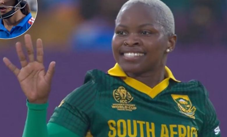 Nonkululeko Mlaba had a tough time saying goodbye to Indian batter, South African bowler reprimanded
