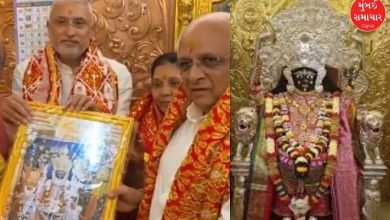 CM Bhupendra Patel took refuge in Nagardevi on New Year's Day: Visited Shri Bhadrakali Temple and received blessings