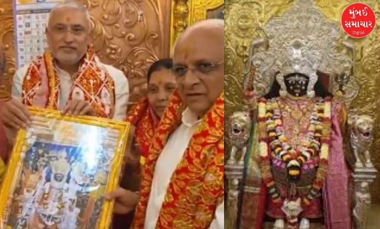 CM Bhupendra Patel took refuge in Nagardevi on New Year's Day: Visited Shri Bhadrakali Temple and received blessings