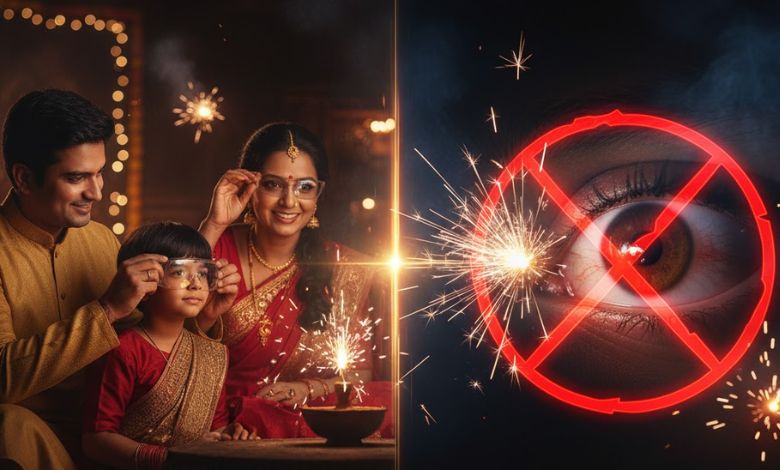 If a firecracker spark gets into your eyes, don't do this even by mistake, otherwise you will go blind.