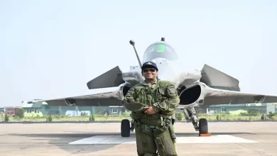 અંબાલા એરફોર્સ સ્ટેશન પર રાફેલ ફાઇટર જેટની ઉડાન ભરી રહેલા રાષ્ટ્રપતિ દ્રૌપદી મુર્મુ.