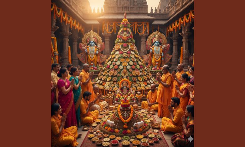આજે નૂતન વર્ષે અન્નકૂટ પર્વ અને ગોવર્ધન પૂજા: જાણો શુભ મુહૂર્ત અને ભગવાન કૃષ્ણની ઇન્દ્રના માનભંગની કથા