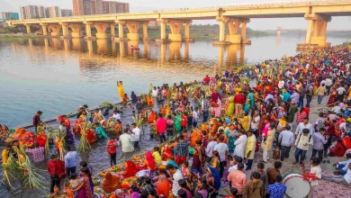 અમદાવાદમાં છઠ પૂજાની તૈયારીઓ, ઇન્દિરા બ્રિજ છઠ ઘાટ પર ભવ્ય આયોજન