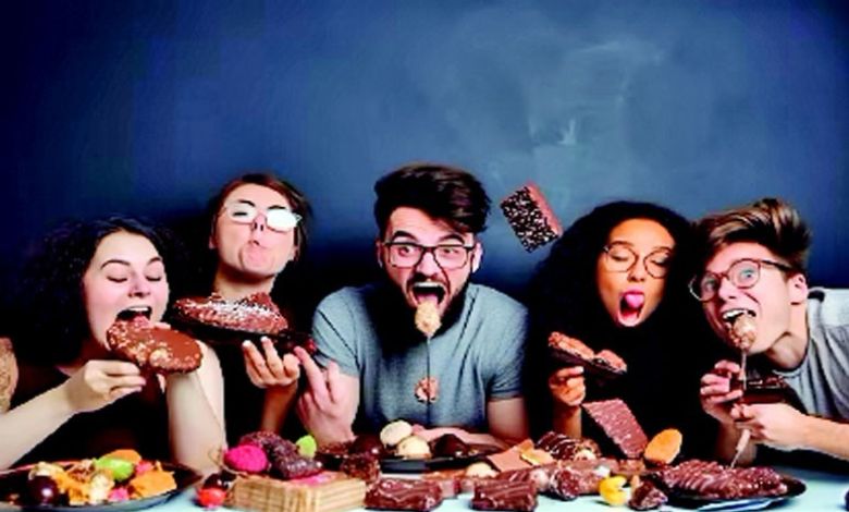 And the season is laughing... The guilt playing in the mind does not allow us to enjoy the pleasure of food.