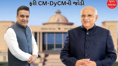 ગુજરાતના મુખ્ય પ્રધાન ભૂપેન્દ્ર પટેલ અને નવા નાયબ મુખ્ય પ્રધાન હર્ષ સંઘવીની જોડી