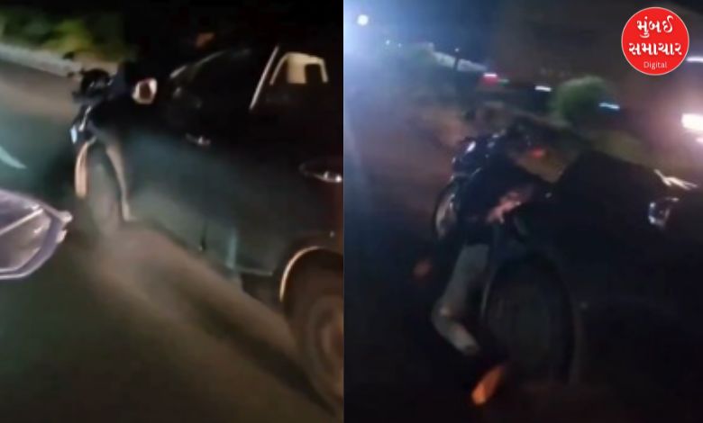 મહીસાગર હિટ એન્ડ રનનો વીડિયો, નશામાં ધૂત શિક્ષક કાર ચલાવતા, બાઇક સવારને ઢસડ્યા