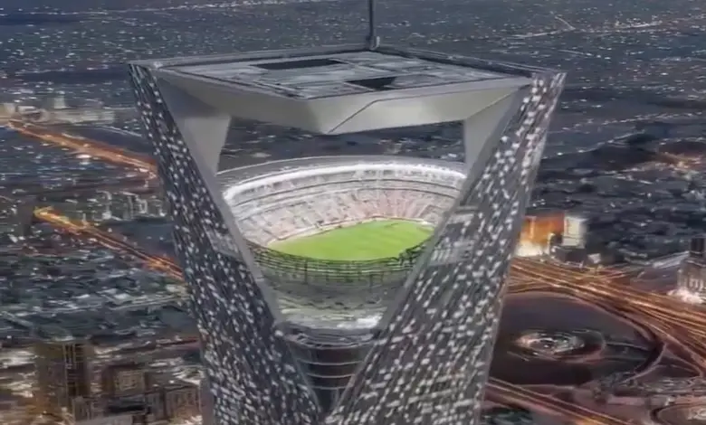 A football ground 1,150 feet high in the sky!: Unbelievable, right? But, in Saudi Arabia...