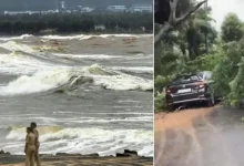 Cyclone Montha hits Andhra Pradesh coast air and rail services affected
