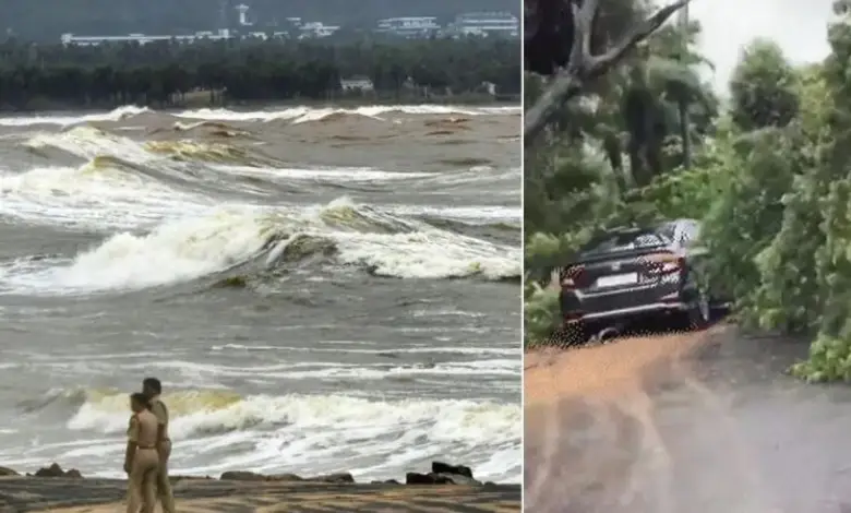 Cyclone Montha hits Andhra Pradesh coast air and rail services affected