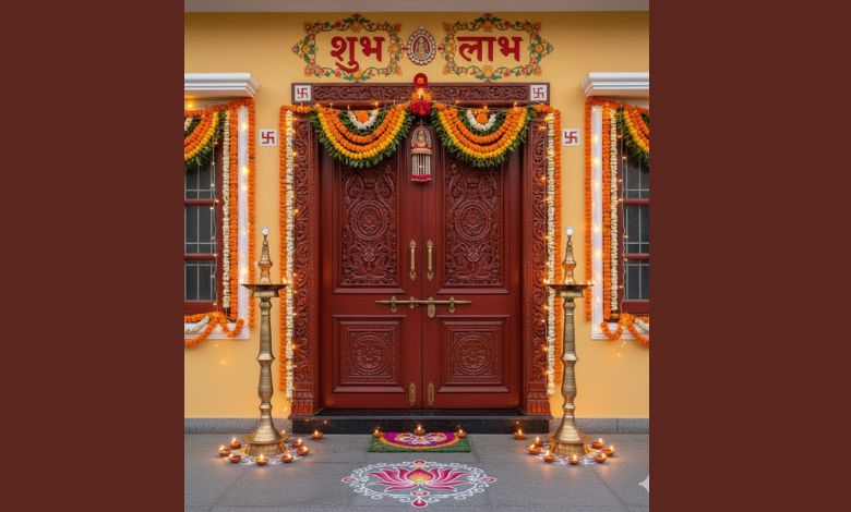 દિવાળી પર ઘરના મુખ્ય દ્વાર પર 'શુભ અને લાભ' શા માટે લખવામાં આવે છે? જાણો પૌરાણિક કથા અને તેનું મહત્ત્વ...