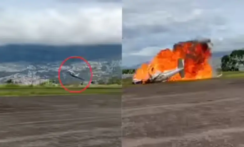 Plane crashes after failed stunt in Venezuela