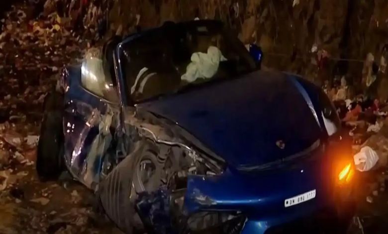 Porsche car collides with divider during race with BMW: Two injured