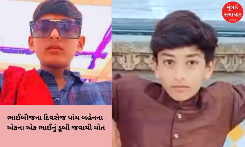 વિધિની વક્રતાઃ ભાઈબીજના દિવસે પાંચ બહેનના ભાઈનું ચેકડેમમાં ડૂબી જવાથી મોત