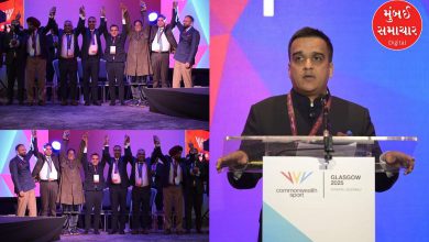 Ahmedabad to host Commonwealth Games, Chairman joins hands with Harsh Sanghvi, Gujarati Garba hits Glasgow hall