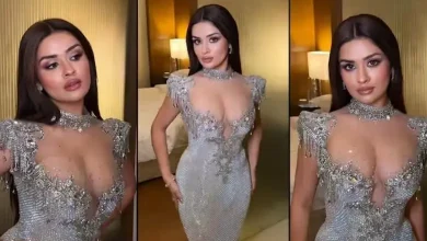 અવનીત કૌર સિલ્વર ટ્રાન્સપરન્ટ ડ્રેસમાં, હેવી મેકઅપ અને સ્ટેટમેન્ટ ઇયરિંગ્સ સાથેનો ગ્લેમરસ લુક