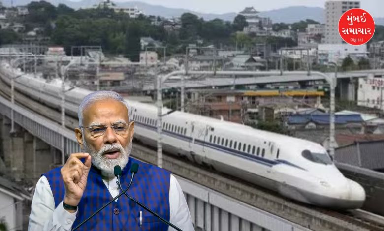 ભારતની પહેલી બુલેટ ટ્રેનનું કામ હવે પૂર્ણ થવાને આરે છે. ગુજરાતમાં ચાલી રહેલા બુલેટ ટ્રેન પ્રોજેક્ટનું કામ હવે પૂર્ણ થવા આવ્યું છે. વડા પ્રધાન નરેન્દ્ર મોદી બિરસા મુંડાની 150મી જન્મ જયંતી પર ગુજરાત આવ્યાં હતાં.