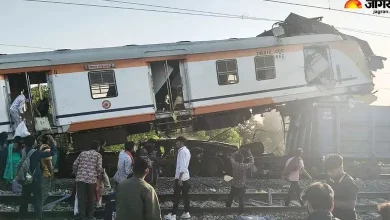 બિલાસપુર ટ્રેન અકસ્માત સ્થળ, ક્ષતિગ્રસ્ત મેમુ ટ્રેન અને રેલવે અધિકારીઓ