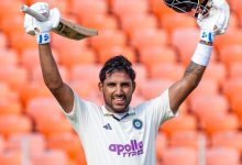 ધ્રુવ જુરેલનો બેટિંગ કરતો ક્લોઝ-અપ ફોટો