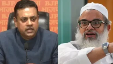 મહમૂદ મદનીના વિવાદાસ્પદ નિવેદન પર ભાજપના રાષ્ટ્રીય પ્રવક્તા સંબિત પાત્રાની પ્રતિક્રિયા દર્શાવતો ફોટો.