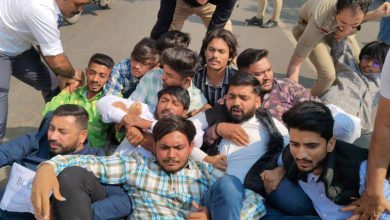 NSUI's agitation demanding exemption of teachers from SIR work