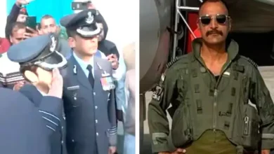 Wing Commander wife pays last respects to martyred pilot Namansh Syal in Dubai Tejas plane crash emotional scenes created
