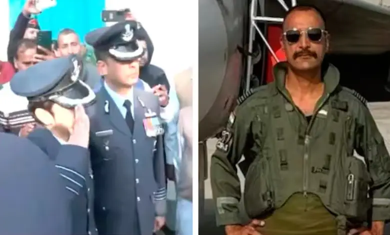 Wing Commander wife pays last respects to martyred pilot Namansh Syal in Dubai Tejas plane crash emotional scenes created