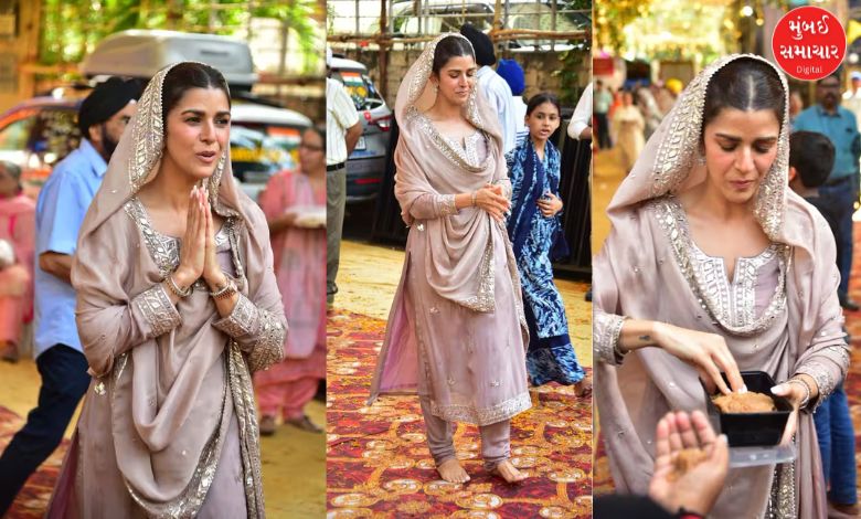 ટ્રેડિશનલ ડ્રેસમાં નિમ્રત કૌરે ગુરુદ્વારામાં માથું ટેકવ્યું અને પ્રસાદ વહેંચ્યો, જુઓ વાયરલ તસવીરો