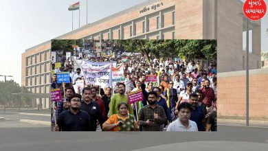 Gandhinagar Thousands of Secretariat employees protest against government over promotion issue threaten agitation