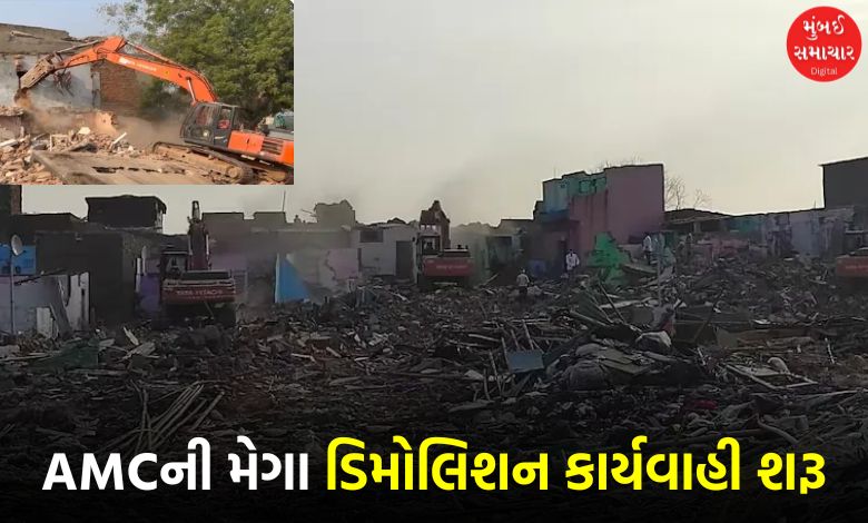Mega demolition at Isanpur Lake in Ahmedabad
