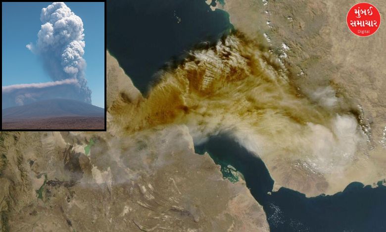 How long will the ash from Ethiopia's volcano affect India?