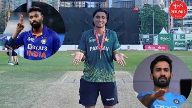 હૉંગ કૉંગ સિક્સીસ જીત્યા બાદ પાકિસ્તાની ક્રિકેટ કૅપ્ટન મુહમ્મદ શાહઝાદ હાર્દિક પંડ્યાની નકલ કરીને ટ્રોફી સાથે ઊભો છે, જે મીડિયામાં વિવાદનો વિષય બન્યો.