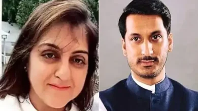 Sheetal Tejwani, an accused in the illegal sale of government land to Partha Pawar's company in Mundhwa, Pune, being questioned by the police.