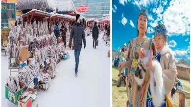 People in Yakutsk, a natural deep freezer, feel the heat at minus 10 degrees!