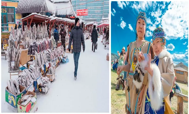 People in Yakutsk, a natural deep freezer, feel the heat at minus 10 degrees!