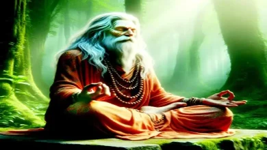 ભગવદ્ ગીતાના શ્લોકો દર્શાવતું ચિત્ર, જે તપ અને આધ્યાત્મિક સાધનાના મહત્ત્વને સમજાવે છે.