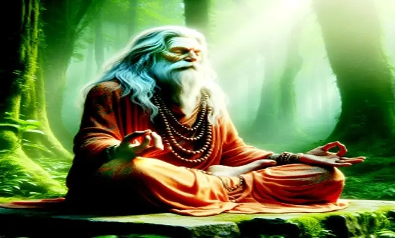 ભગવદ્ ગીતાના શ્લોકો દર્શાવતું ચિત્ર, જે તપ અને આધ્યાત્મિક સાધનાના મહત્ત્વને સમજાવે છે.