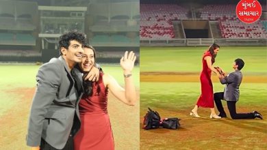 સ્મૃતિને પલાશ મુચ્છલે ડી. વાય. પાટીલ સ્ટેડિયમમાં મેદાનની વચ્ચોવચ્ચ પ્રપોઝ કર્યું