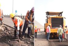 mmrda starts resurfacing work on atal setu bridge mumbai