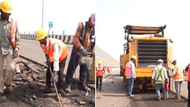 mmrda starts resurfacing work on atal setu bridge mumbai