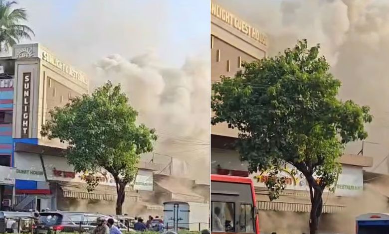 A fire broke out at Sunlight Hotel on LBS Marg in Kurla (West) on Wednesday afternoon.