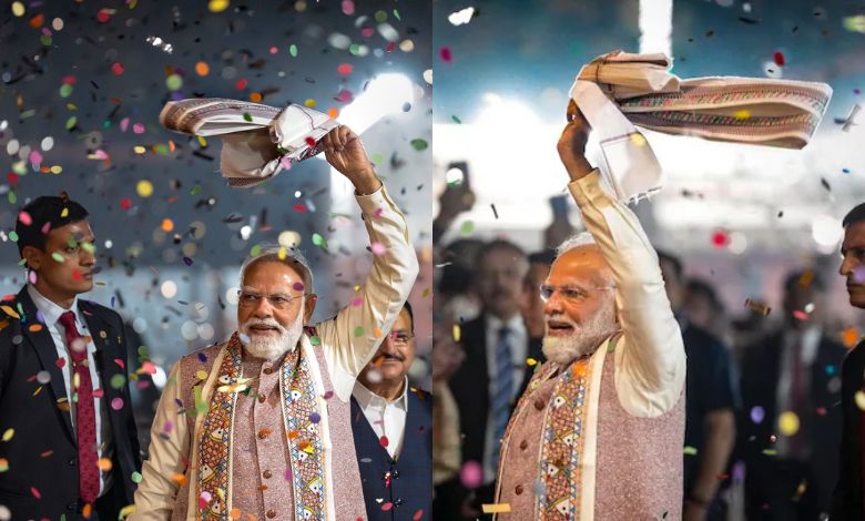 PM Modi waved gamchho at BJP office to greet him know message behind it