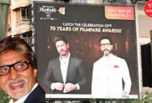 Amitabh Bachchan gets emotional after seeing Abhishek's photo on Filmfare Awards promotional billboard