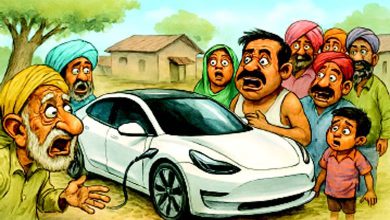 ડ્રાઈવર વગરની ઓટોમેટિક ગાડી પર ગામવાળાઓએ નારિયેળ વધેરીને નુકસાન પહોંચાડ્યું, કોમેડી