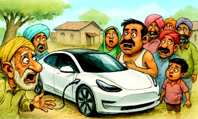 ડ્રાઈવર વગરની ઓટોમેટિક ગાડી પર ગામવાળાઓએ નારિયેળ વધેરીને નુકસાન પહોંચાડ્યું, કોમેડી