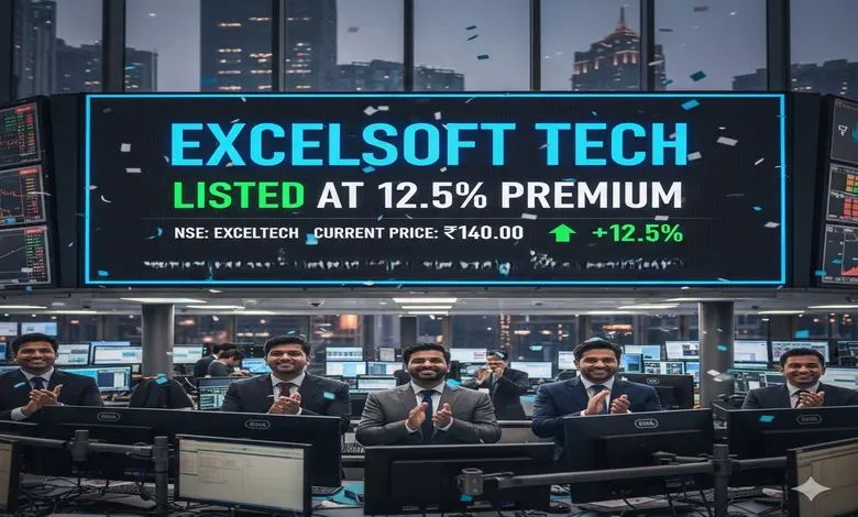 એક્સલસોફ્ટ ટૅકનો શૅર ૧૨.૫ ટકા પ્રીમિયમ સાથે લિસ્ટેડ થયોએક્સલસોફ્ટ ટૅકનો શૅર ૧૨.૫ ટકા પ્રીમિયમ સાથે લિસ્ટેડ થયો
