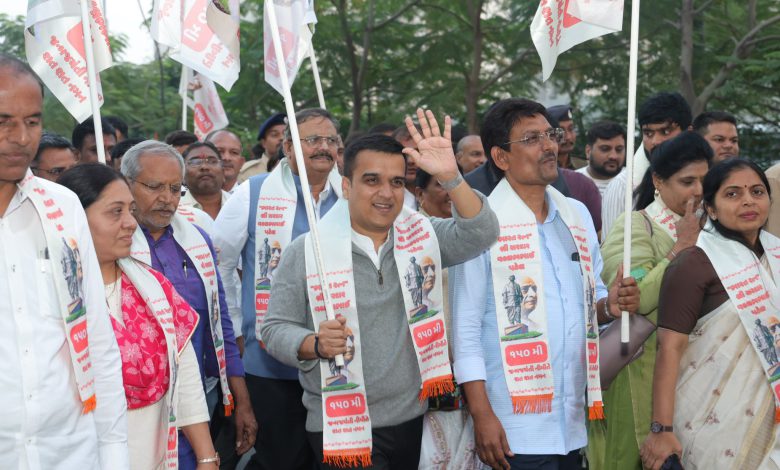 Gujarat Karamsad to Statue of Unity Kevadia 11 day National Padyatra Held