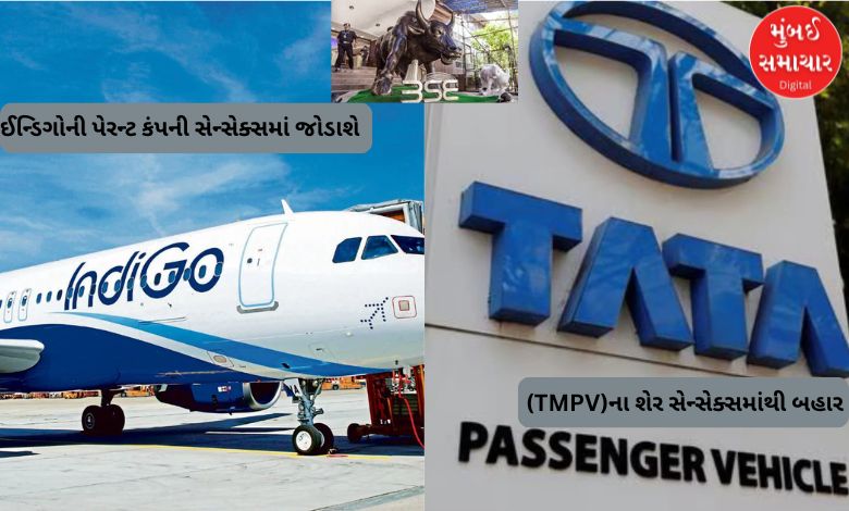 Big change in the stock market: IndiGo's parent company will join the Sensex, this Tata Group company will be excluded